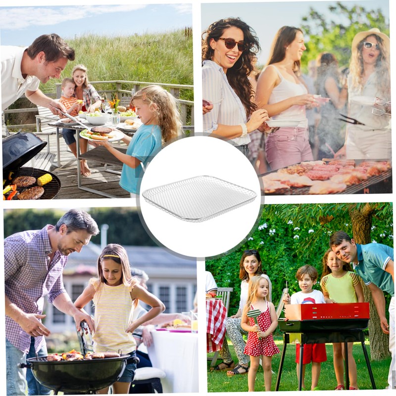 Mobestech Portable Stainless Steel Barbecue Mesh Grill Net Lightweight Outdoor