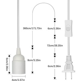 Aluminum Wire Neck Clip Light Socket, 2-Pack Desk Clip Clamp Lamp Holder Adjustable Light Stand With Switch 6.8ft Cable E26/E27 Clip Lamp Fixture for Aquarium Plant Grow