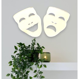 Super Cool Creations Theatermasken – Tragödie & Komödie Spiegel – je 20 cm x 14 cm