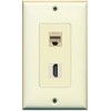 RiteAV - 1 Cat5e Ethernet and 1 HDMI Decorative Wall