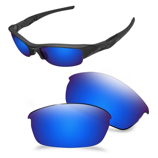 AOZAN ANSI Z87.1 - Lentes de repuesto compatibles con gafas de sol Oakley Flak Jacket OO9008, Azul Capri, Flak Jacket