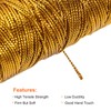 QUARKZMAN Cotton Rope Twisted Braided Rope Cord Gold 100 m