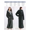 PUTUO Women's Microfibre Dressing Gown Soft and Warm Sauna Gown,