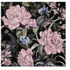 20 Napkins Mysteri?se Flowers on Black | Mourning | Table Decoration 33 x 33 cm