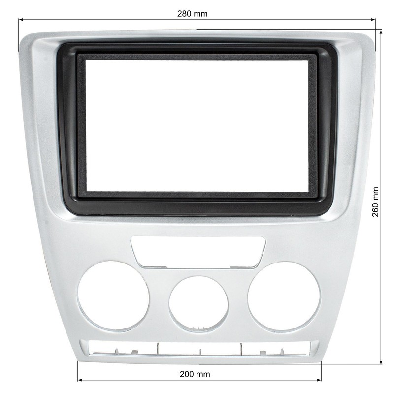 tomzz Audio 2450-028 Double DIN Radio Faceplate Compatible with Skoda