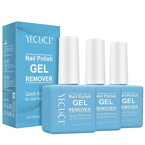 Gel Polish Remover for Nails (3pack), Easy & Quick Soak