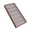 Eyeglass Display Organizer Wood Grain 6 Compartments Glasses Display Tray