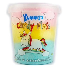Yummy's Unicorn Cotton Candy Floss – Pack of 6 (50g Tubs) | Fluffy Fairground-Style Sweet Treat | Ideal for Kids, Parties & Gifting