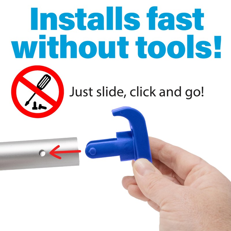 Top Glides 'Click & Go' Walker Ski Glides, Universal Fit,