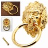 6Pcs Lion Head Handles Pulls Cabinet Knobs Antique Bronze for