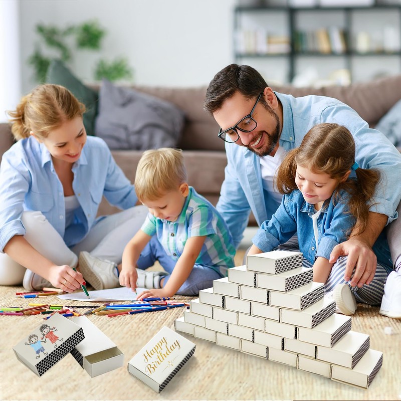 YumSur 60 Pcs Empty Match Containers Holiday Match Holders