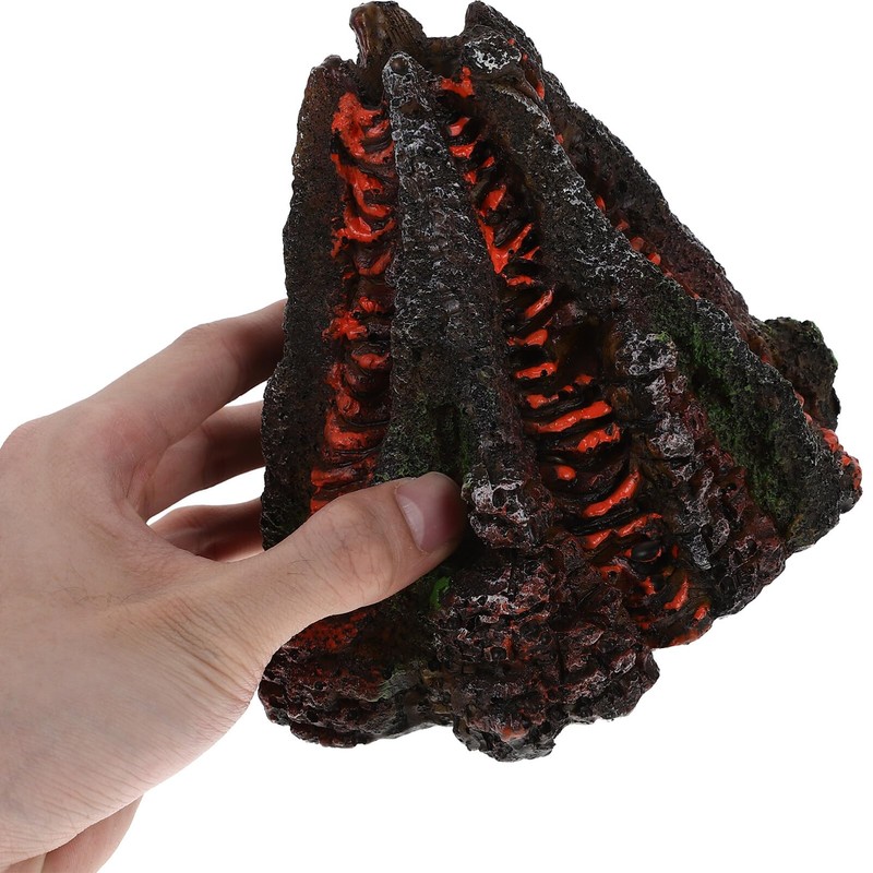 Fish Tank Volcano, Volcano , Reastic Resin Volcano Decorative Fish
