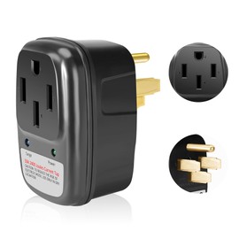 FROSTYRIDER RV Surge Protector 50 Amp, RV Adapter Circuit Analyzer with LED Indicator, 50 Amp Male to 50 Amp Female for RV Trailers