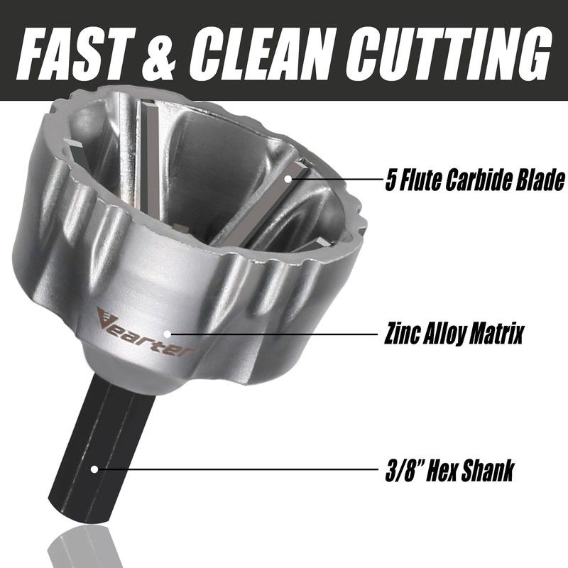 Vearter Deburring External Chamfer Tool for Metal, Countersink Chamfering Drill