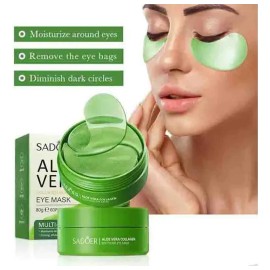 Máscara De Ojos Con Aloe, Anticírculos Oscuros, 60 Unidades,
