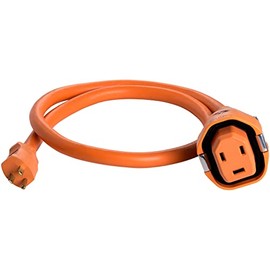 SmartPlug C15043 30 Amp Female Connector to 15 Amp STD Wall Plug Connector - 4' , Orange