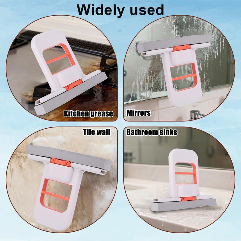 Mini Desktop Mop, Foldable Self-Squeeze Sponge Cleaning Tool Wet &