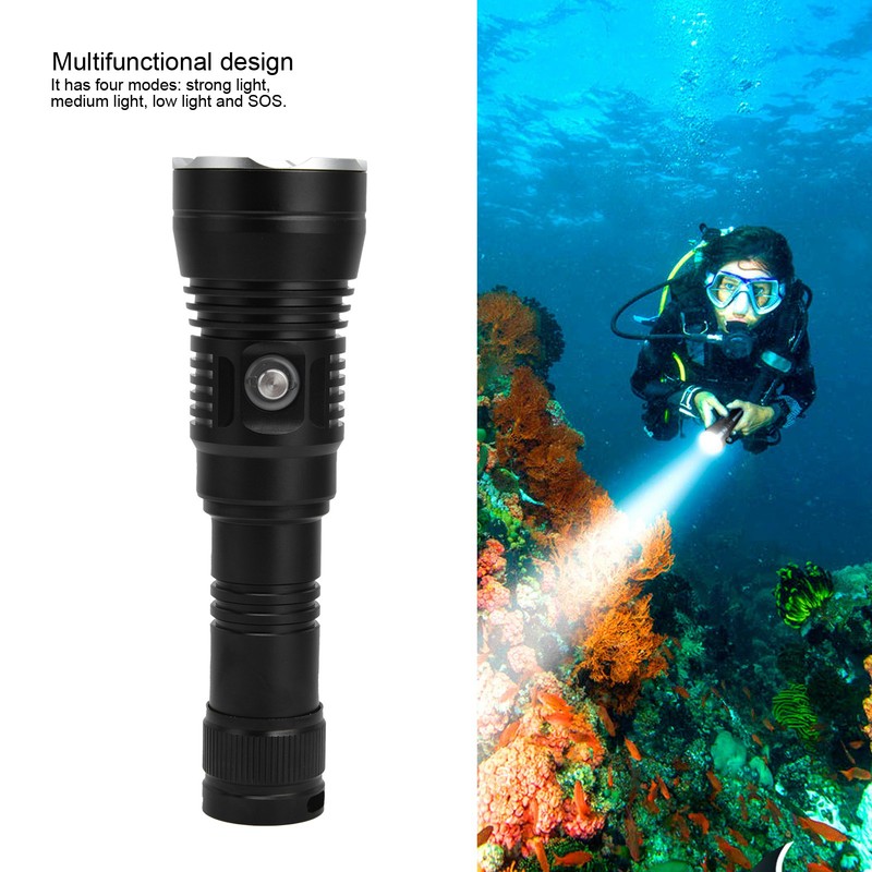 XHP70 3500lm Diving Flashlight Aluminum Alloy Professional 100m IP68 Underwater