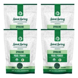 Alga Spirulina Orgánica Máxima En Polvo, Espirulina 4 Packs                                                                                           