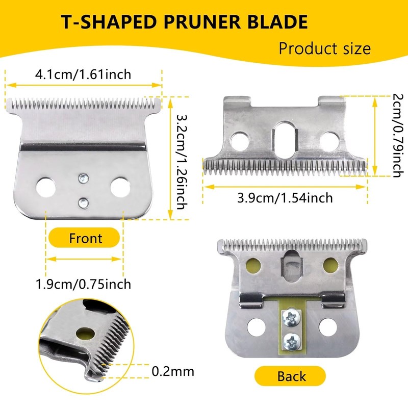 SUNJCO 2 Pack Replacement T Outliner Blades with Screws for