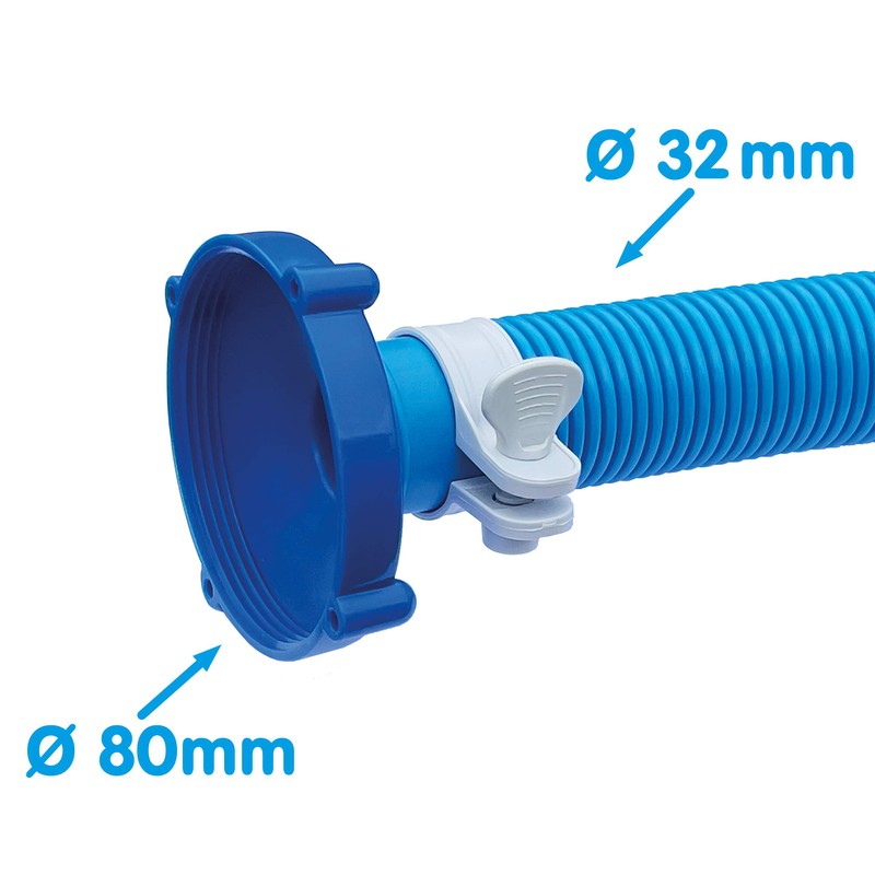 Algenschnapper Adapter for Pool Hose to Filter System for Quick-Up