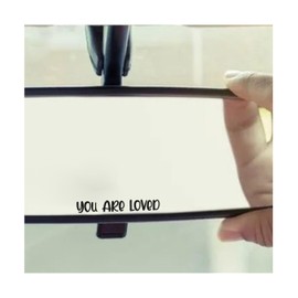 JANES 3pcs You are Loved Decal, Size 3x0.8'' UV DTF Transfer Car Mirror Decal, Love Quote Rearview Mirror Decal, Car Mirror Decals, Positive Car Decals for Women Men, Self-Care Car Decals for Trucks