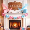 Hotop 6.5ft Pink and Blue Velvet Bow Garland Banner -