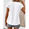 Bliwov 3 Pack Womens Cap Sleeve Tops V Neck T