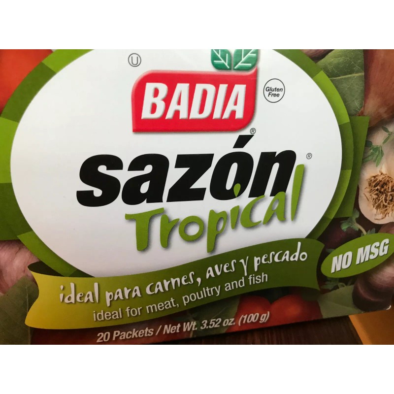 Badia 2 BADIA Sazon Tropical 40 sobres ideal para carnes
