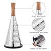 Cone Cheese Grater with Handle - Stainless Steel Triple Function