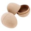 TAICHEUT 50 PCS Brown Paper Mache Easter Eggs, 3 Inch