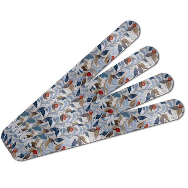 Calming Floral Earthy Blues Pattern Double-Sided Nail File Emery Board