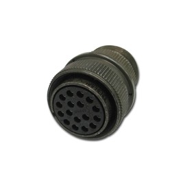 Amphenol Industrial MS3106A16S-1S Circular Connector Socket, General Duty, Non-Environmental, Threaded Coupling, Solder Termination, Straight Plug, 16S-1 Insert Arrangement, 16S Shell Size, 7 Contacts