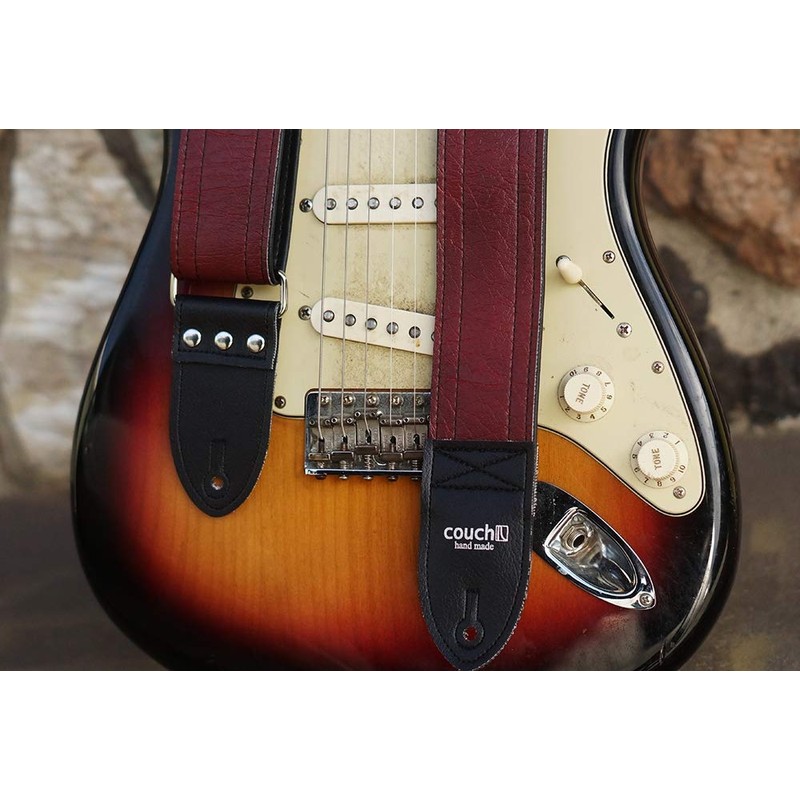 Luggage Guitar Strap (Dark Red)