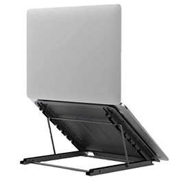 Laptop Stand for Desk - Adjustable Height Holder - Portable Folding Computer Desk - MacBook Pro Compatible