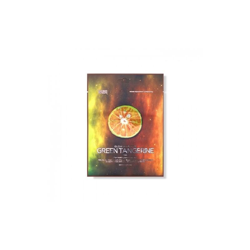 TenZero Glow Ampoule Green Tangerine Mask 25 ml (10EA) /