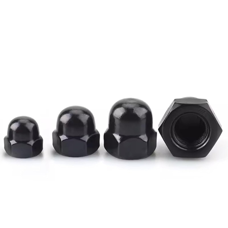 5/16-18" Black Acorn Cap Nuts, Acorn Nut Stainless Steel 18-8(304),