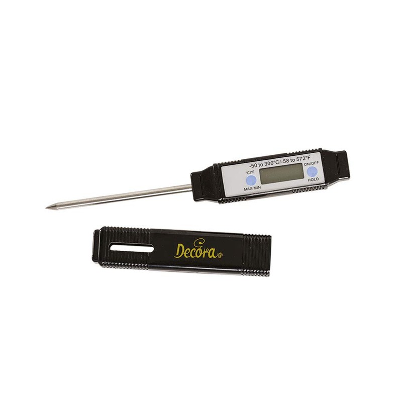 Decora Digital Probe Thermometer, Black, 23 x 9 x 2