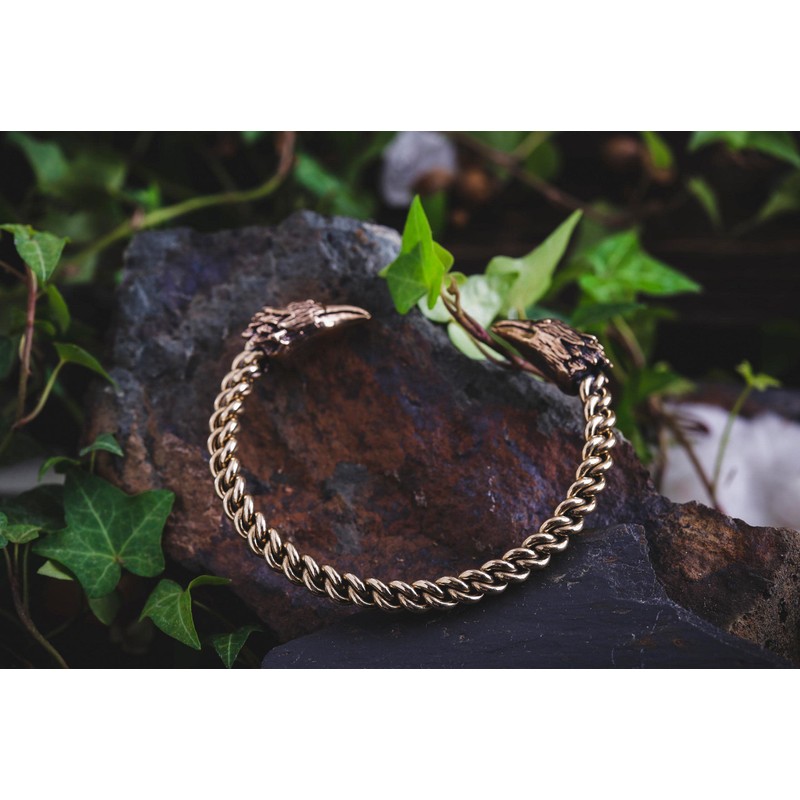 Windalf Ravon Men's Bangle Diameter 6.5 cm Vikings Ravens Odin