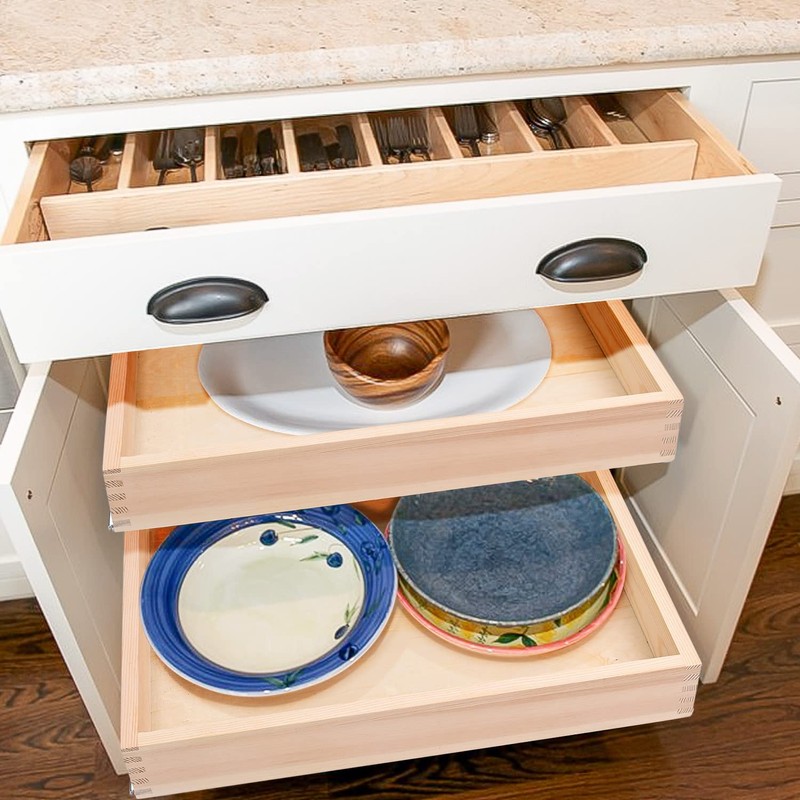 Mulush Pull Out Cabinet Drawer, 29”W x 21”D Soft Close