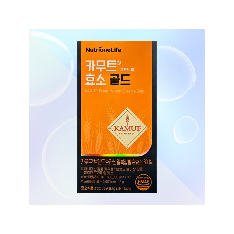 뉴트리원 카뮤트 카무트 효소 골드 곡물 30포X1개 NutriOne Kamut Enzyme