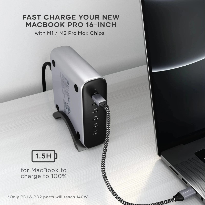 Satechi 200W USB-C 6 Port PD GaN US Charger