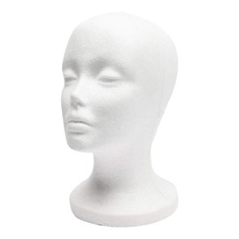 1pc Head White Wigs Wig Display Mannequin Monitor Stand Cosmetology White Cap Monitor Holder Manikin Hat Display Stand Models Display Shelves Female Jewelry Toiletries