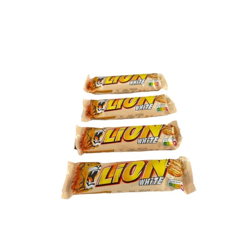 Lion's-White Chocolate Bars (42g), Pack of 4.