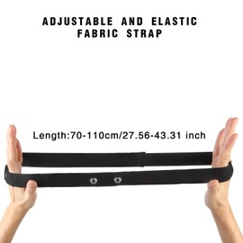 Heart Rate Monitor Chest Strap Replacement for Polar H10 Polar H9 Polar H7, Adjustable HRM Soft Replacement Chest Strap Compatible with Heart Rate Sensor(Black)