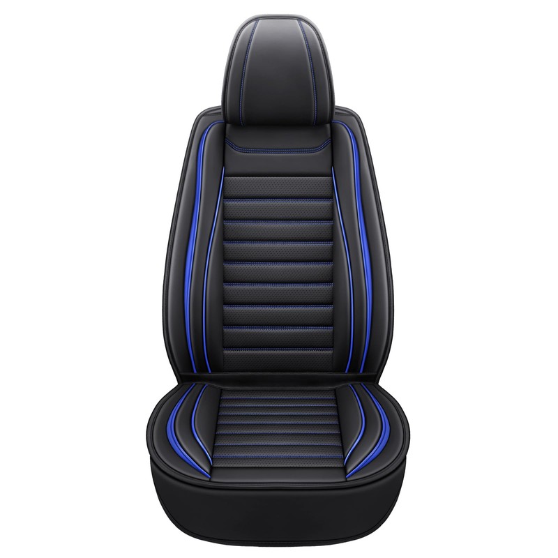 MINGBRON Leather Car Seat Covers, Universal Faux Leather Car Seat