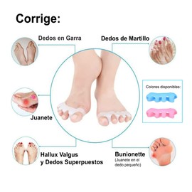 MADIOLA - Separador de Dedos del Pie, Espaciadores de Dedos, Corrector de Juanetes, Enderezador, Alivia el Juanete, Dedos Superpuestos, Dedos en Garra, Dedos de Martillo - Un Par