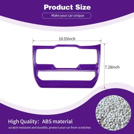 PDKLIN for Wrangler JL Power Window Switch Panel Trim Cover Interior Decoration Accessories Compatible with Jeep Wrangler 2018-2023 JL JLU & 2020-2023 Gladiator JT (Purple)