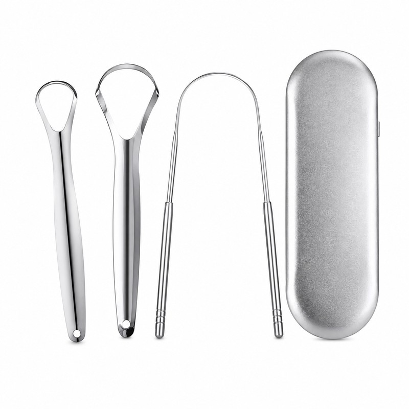 Stainless Steel Tongue Scraper for Daily Oral Care – Spoon-Shaped