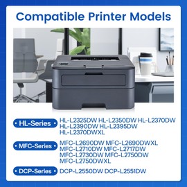 TN730 Toner Compatible TN 730 TN730 TN-730 Toner Cartridges Black 2 Pack Replacement for Brother TN730 DCP-L2550DW HL-L2350DW HL-L2370DW HL-L2390DW HL-L2395DW MFC-L2710DW MFC-L2750DW Printer